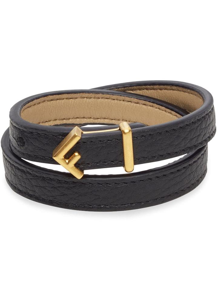 Fendi Logo Wrap Bracelet - Black