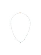 Gigi Clozeau 18kt Rose Gold Diamond Beaded Necklace - Green