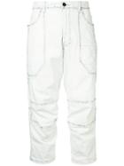 Yohji Yamamoto Vintage Cropped Slim-fit Jeans - Blue