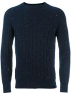 Brunello Cucinelli Knitted Sweater, Men's, Size: 54, Blue, Silk/polyamide/cashmere/virgin Wool