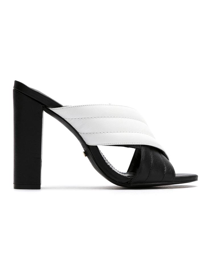 Olympiah Bicolor Mules - Black