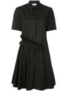 Lanvin Ruffle Detail Shirt Dress - Black