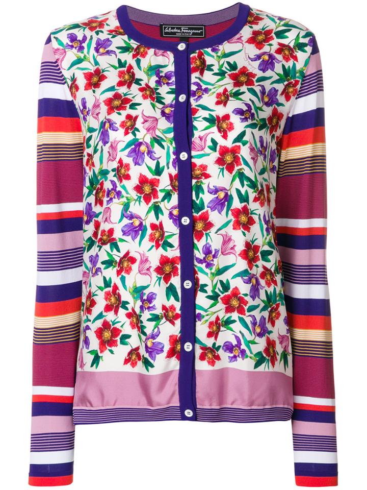 Salvatore Ferragamo Floral Print Cardigan - Multicolour