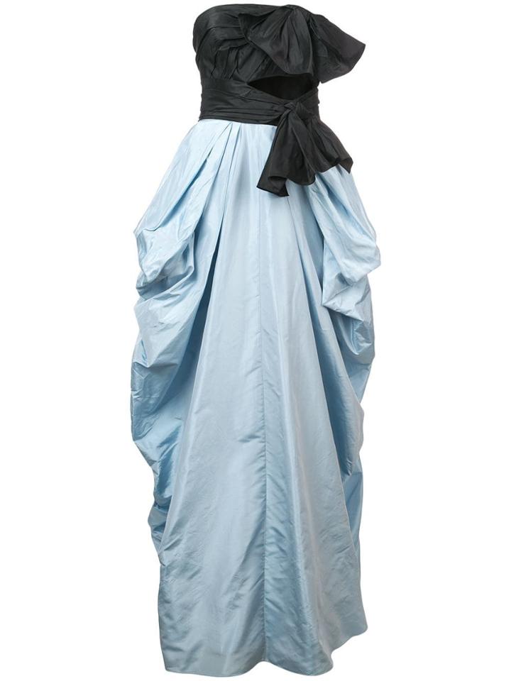 Carolina Herrera Cut-out Detail Gown - Blue