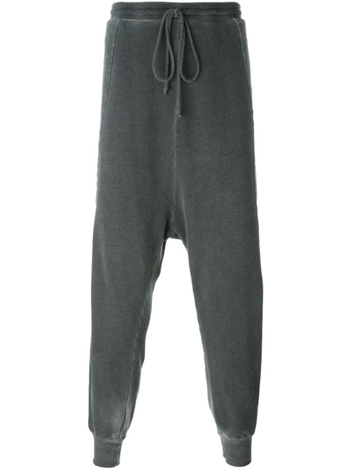 Lost & Found Rooms Drop Crotch Trackpants, Men's, Size: Xl, Grey, Cotton/spandex/elastane