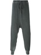 Lost & Found Rooms Drop Crotch Trackpants, Men's, Size: Xl, Grey, Cotton/spandex/elastane