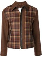 Loveless Pattern Mix Jacket - Brown