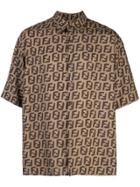 Fendi Ff Motif Shirt - Brown