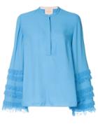 Roksanda Abeni Wide Sleeve Top - Blue