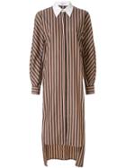 Rosetta Getty Striped Shirt Dress - Black