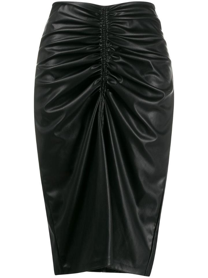 8pm Ruched Midi Skirt - Black
