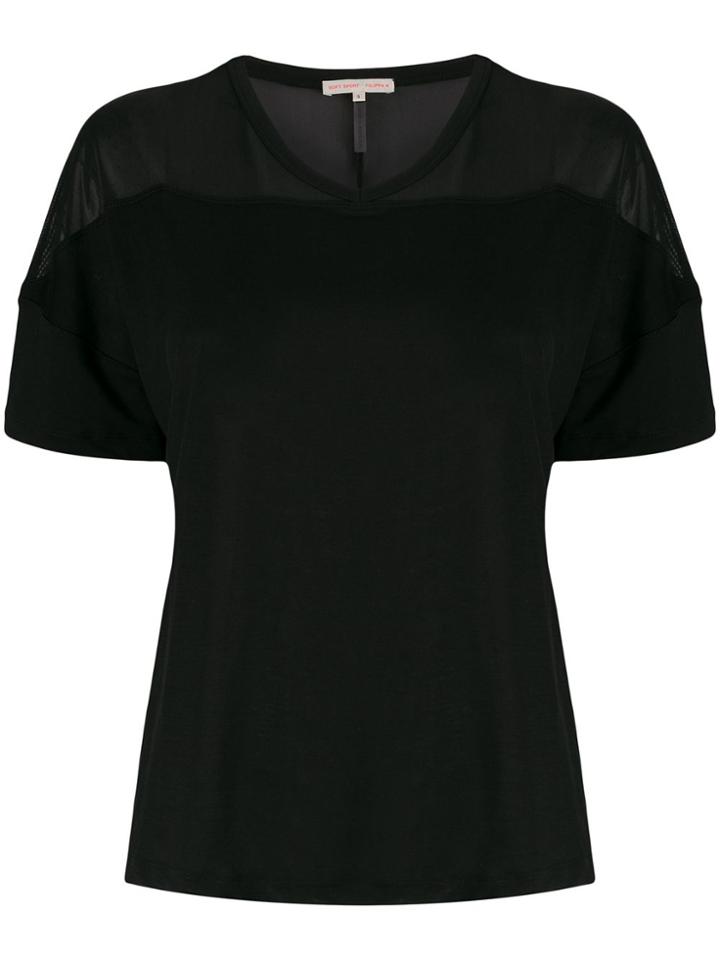 Filippa-k Tencel V-neck T-shirt - Black