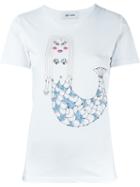 Jimi Roos Embroidered Mermaid T-shirt, Women's, Size: L, Red, Cotton
