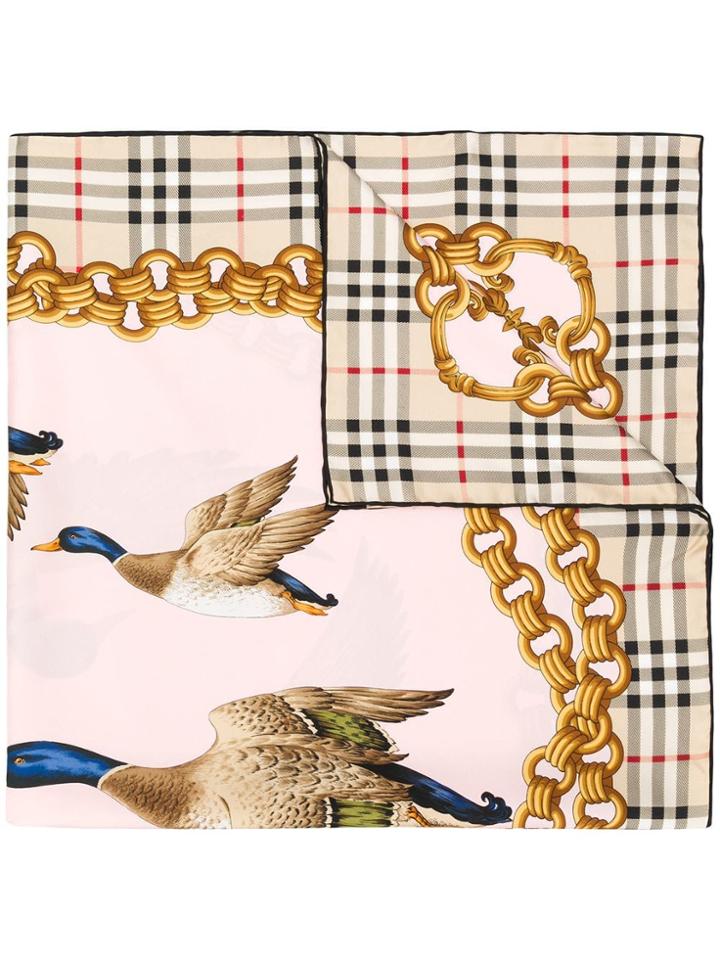 Burberry Duck Print Neck Scarf - Pink