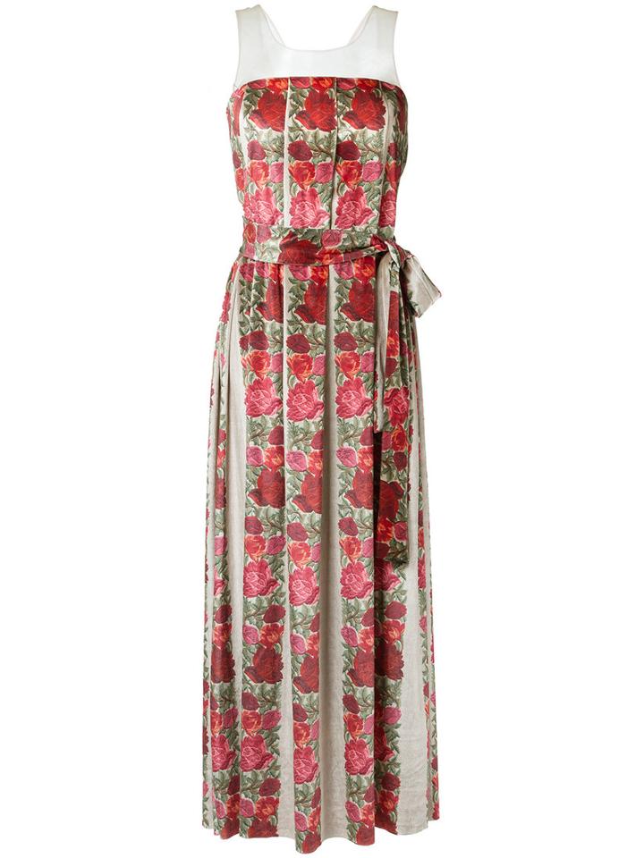 Floral Print Dress - Women - Acrylic/lurex/viscose - P, Nude/neutrals, Acrylic/lurex/viscose, Cecilia Prado