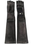 Manokhi Long Biker Gloves - Black