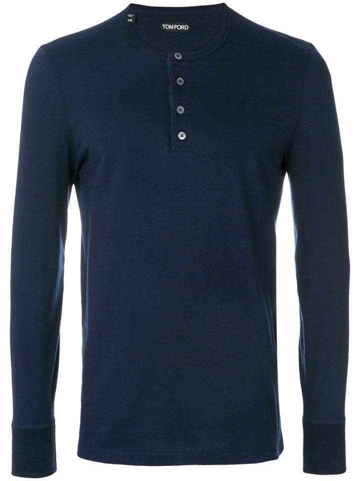 Tom Ford Henley T-shirt - Blue