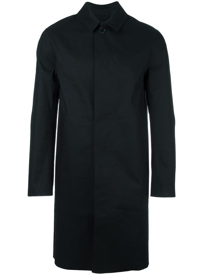 Mackintosh Single Breasted Coat, Men's, Size: 42, Black, Cotton/wool