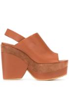 See By Chloé Suede Panel Wedges - Brown