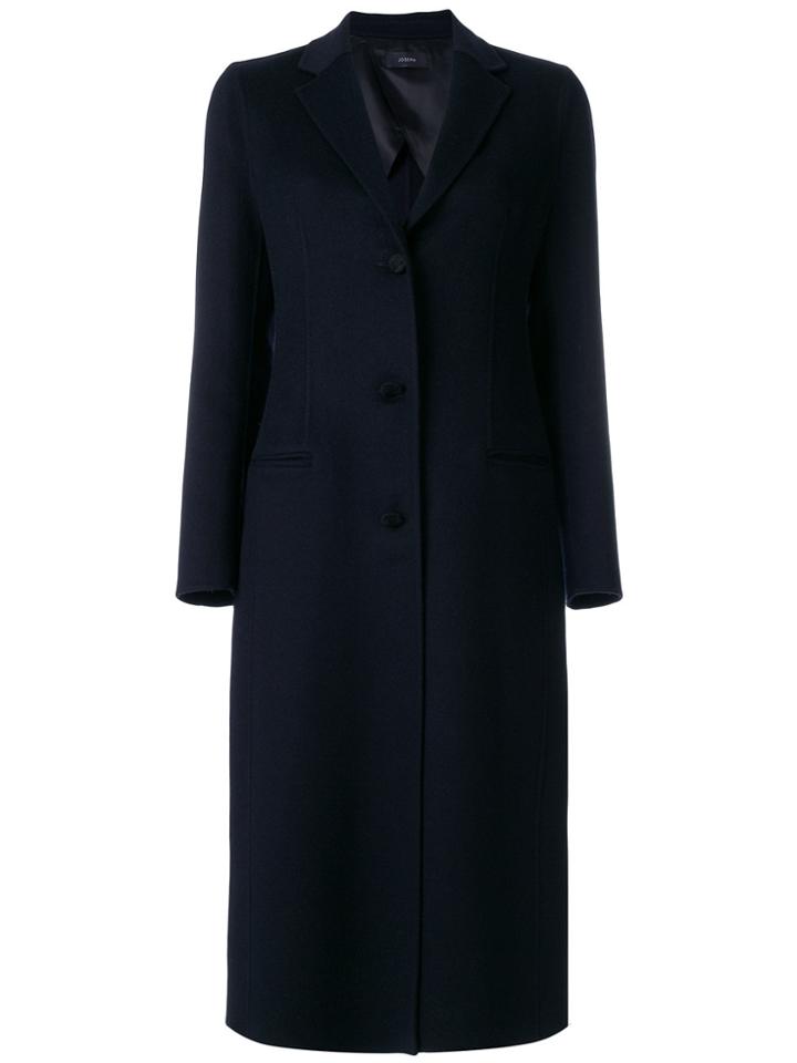 Joseph Single Breasted Coat - Blue