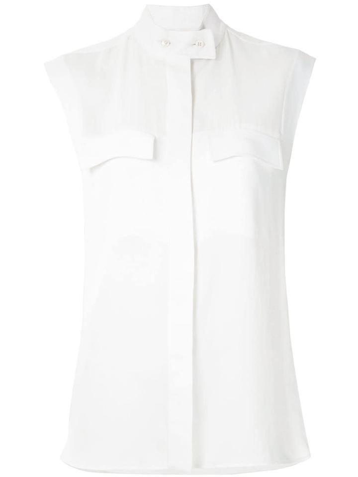 Gloria Coelho Button-up Sleeveless Shirt - White