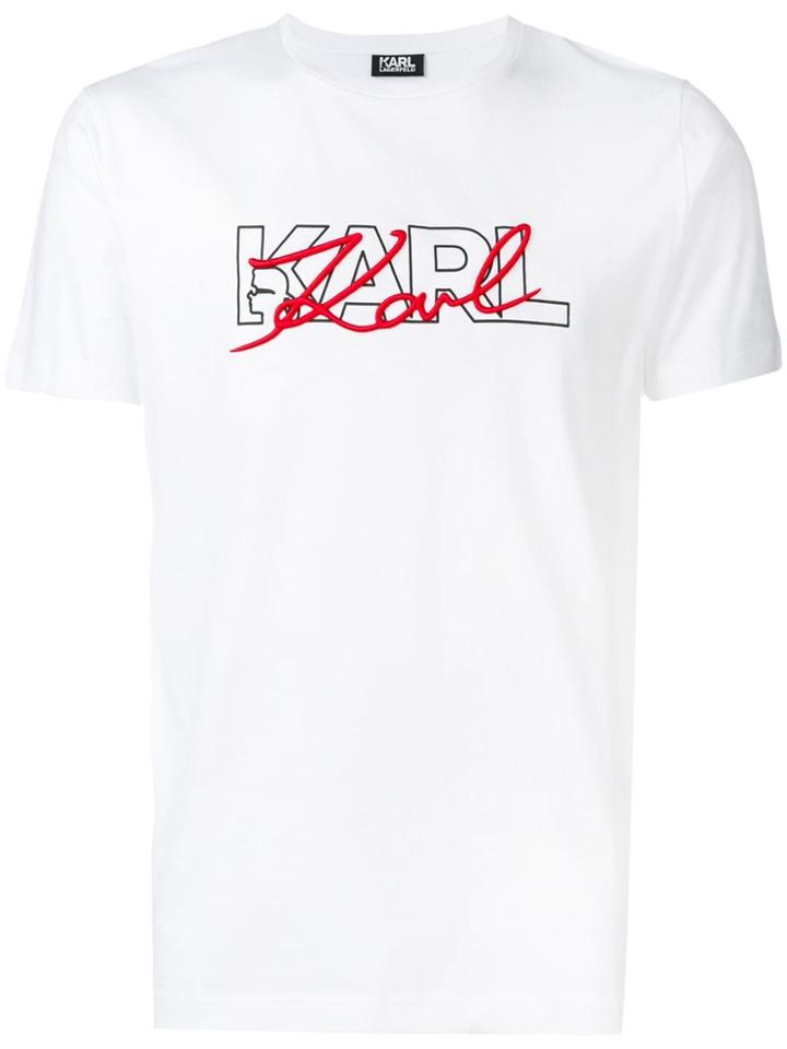 Karl Lagerfeld Graphic Signature Logo T-shirt - White
