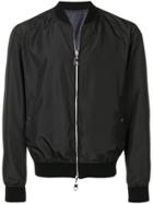 Versace Collection Zipped Bomber Jacket - Blue