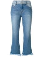 Sjyp Cropped Flared Jeans - Blue