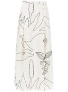 Alcaçuz Ferrugem Printed Skirt - White
