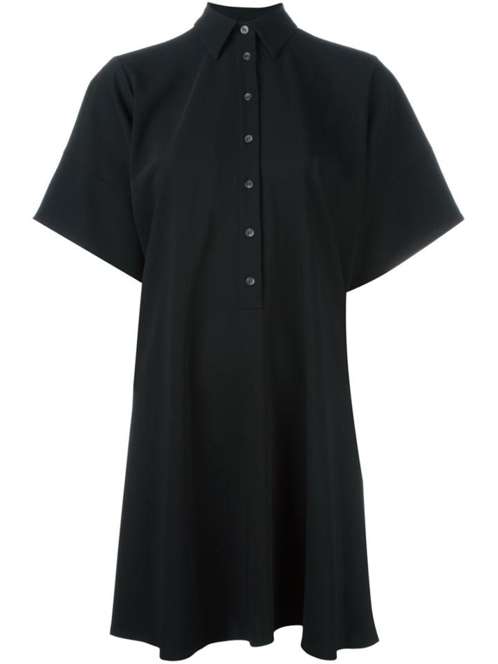 Mm6 Maison Margiela Loose Shirt Dress, Women's, Size: 40, Black, Polyester