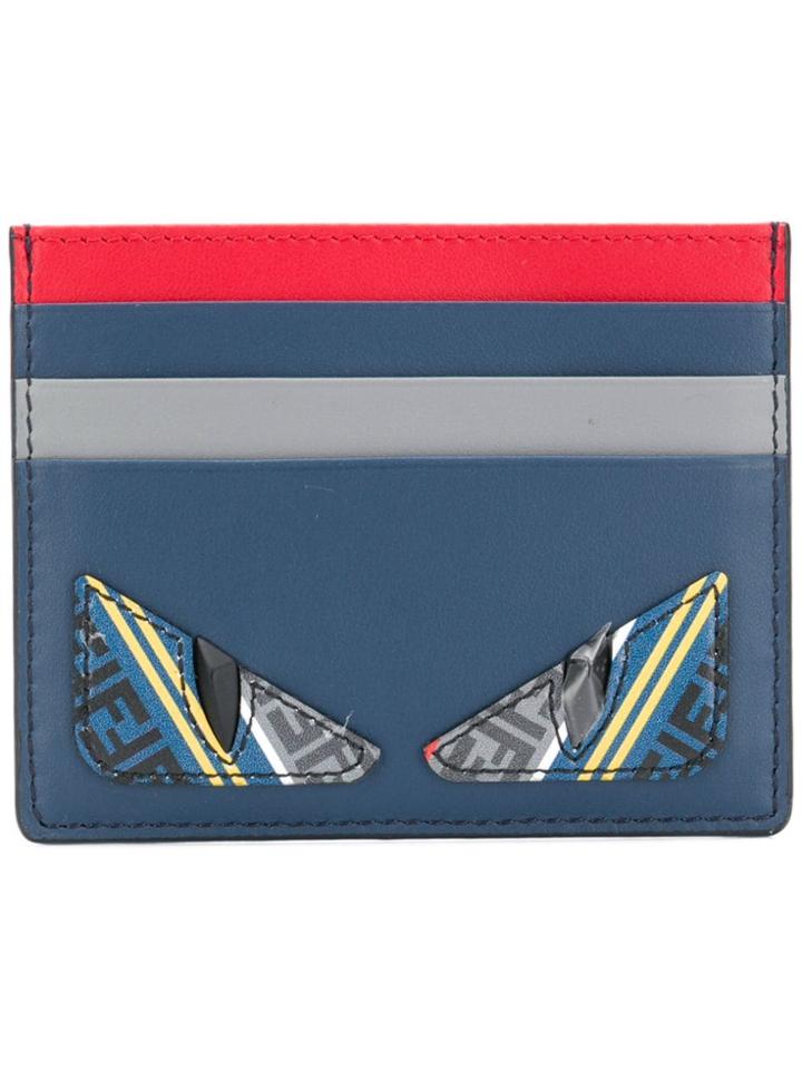 Fendi Bag Bugs Appliqué Cardholder - Blue