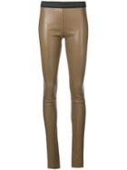Drome Skinny High Waisted Trousers - Brown