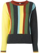 I'm Isola Marras Striped Jumper, Women's, Size: Medium, Yellow/orange, Virgin Wool