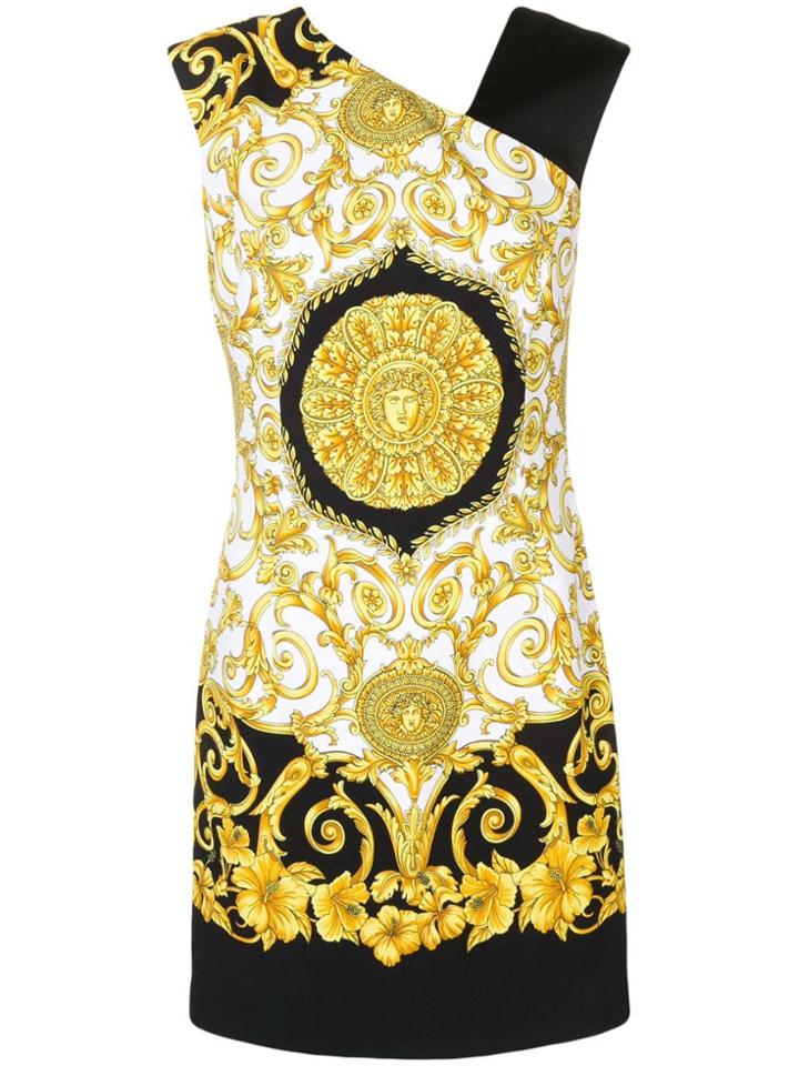 Versace Barocco Print Dress - Black