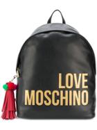 Love Moschino Logo Print Backpack - Black