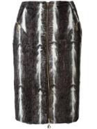 Christian Dior Vintage Faux Fur Skirt - Grey