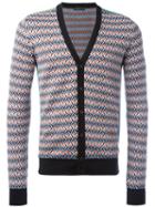 Prada Patterned Cardigan, Men's, Size: 50, Silk/cotton/polyester/virgin Wool