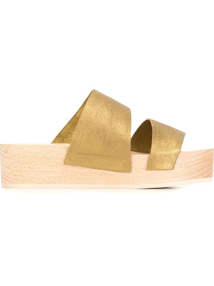 Roberto Del Carlo Double Strap Platform Sliders