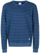 Closed Striped Fitted Sweater - Blue