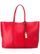 Tom Ford Large Tote Bag, Women's, Red, Calf Leather