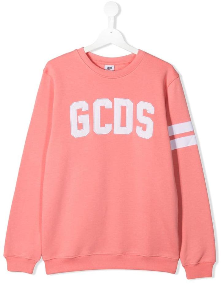 Gcds Kids Teen Logo Sweatshirt - Pink