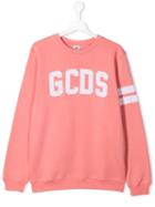 Gcds Kids Teen Logo Sweatshirt - Pink