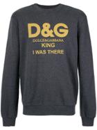 Dolce & Gabbana King Print Sweatshirt - Grey