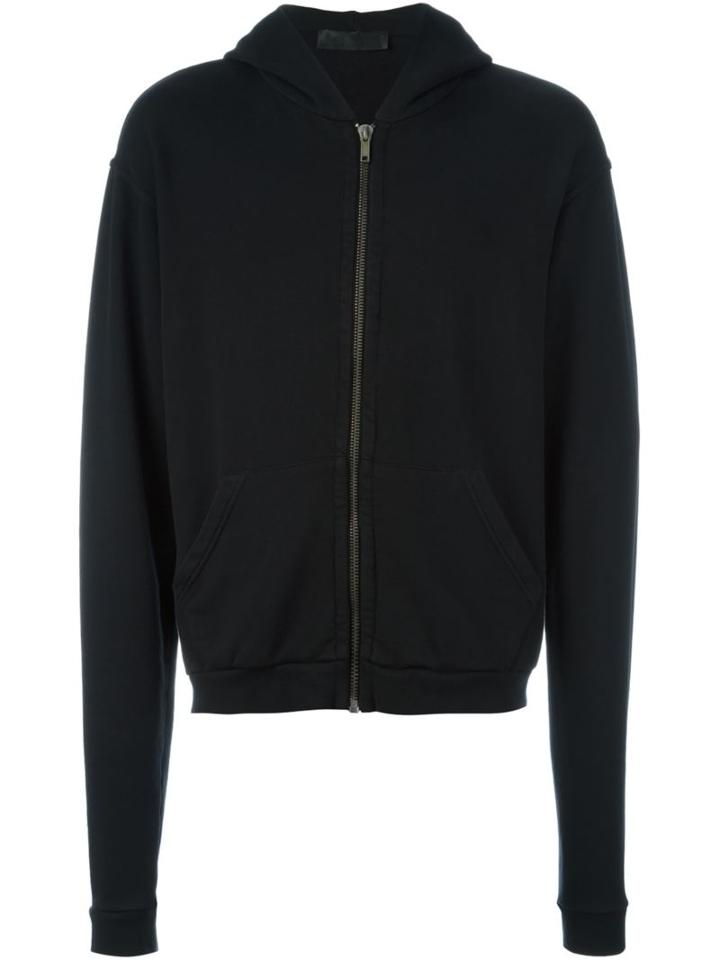 Haider Ackermann Zipped Hoodie, Men's, Size: Small, Black, Cotton