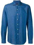 Fay Chambre Shirt, Men's, Size: 41, Blue, Cotton