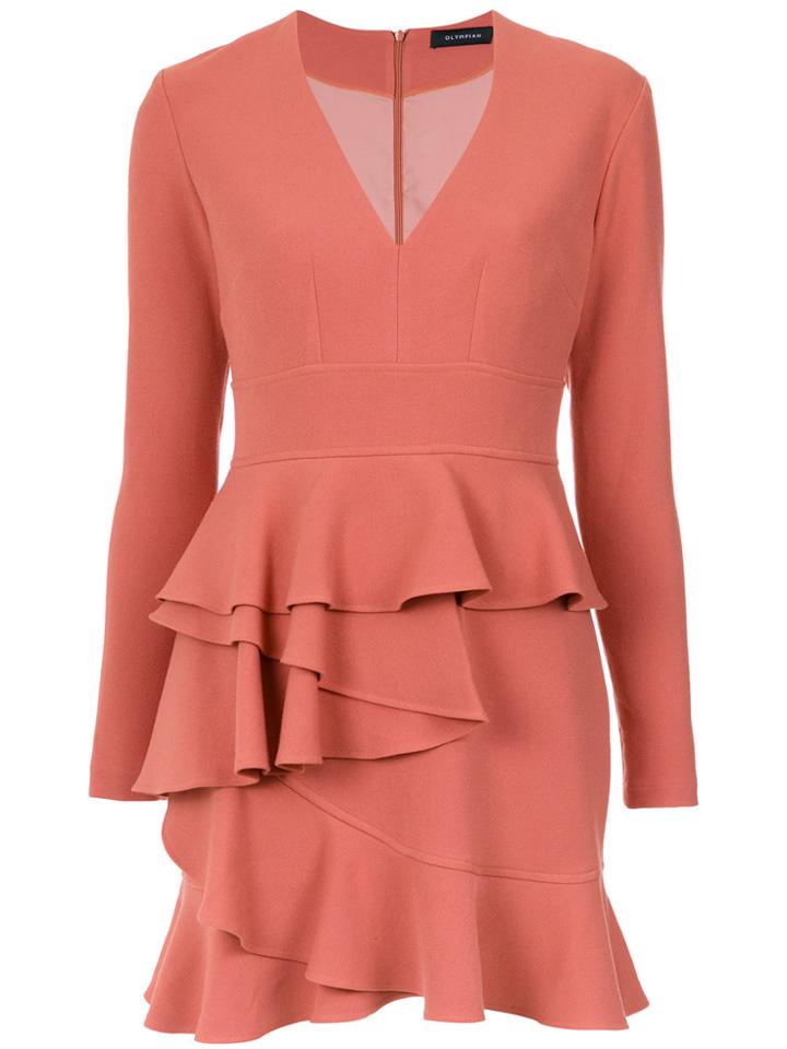 Olympiah Andes Ruffled Dress - Pink & Purple