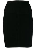 Helmut Lang Short Ribbed Skirt - Black