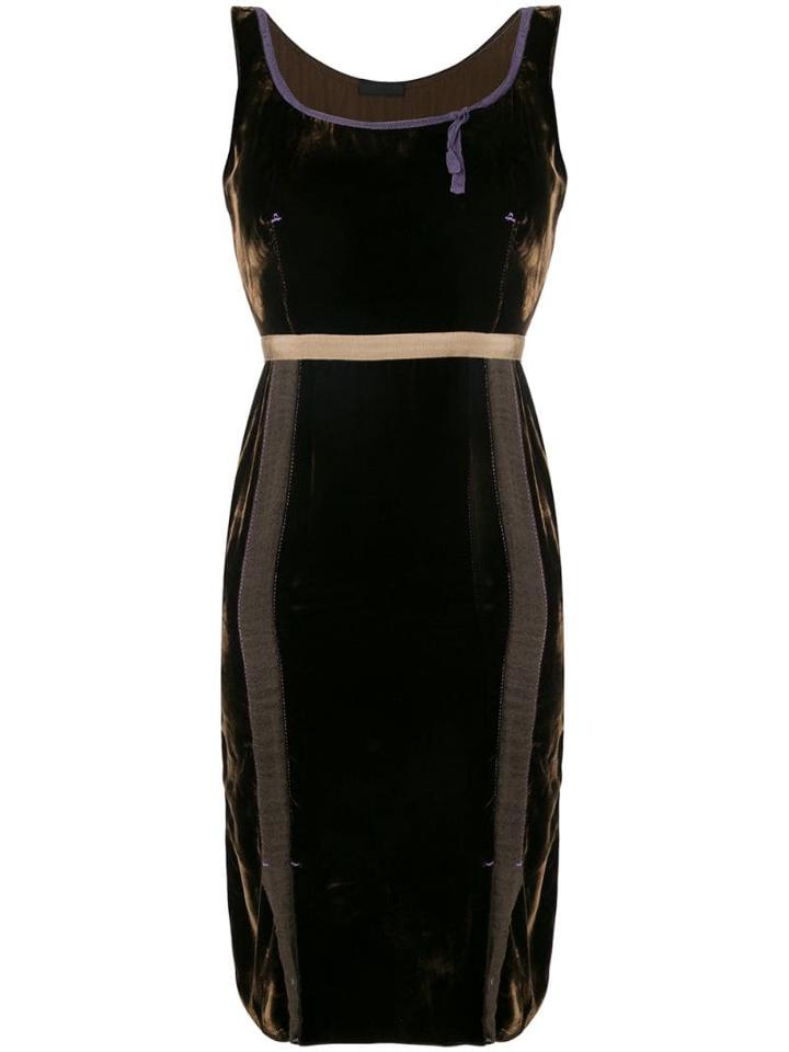Prada Pre-owned Sleeveless Midi Dress - Brown