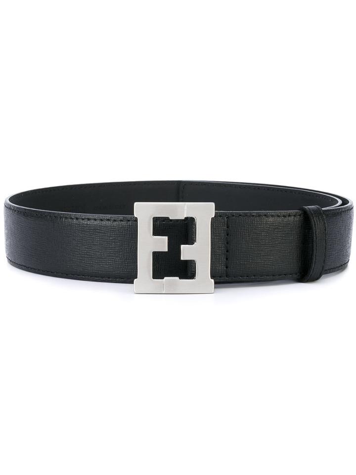 Fendi Kids - Teen Ff Logo Buckle Belt - Kids - Calf Leather - One Size, Black