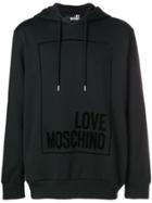 Love Moschino Logo Hooded Sweatshirt - Black